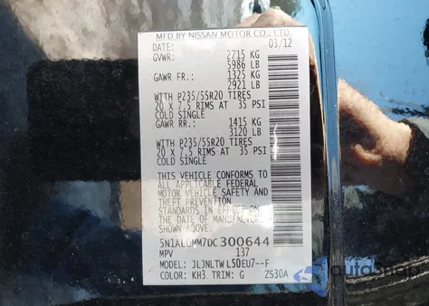 2013 Infiniti Jx35 from USA, damaged, VIN 5N1AL0MM7DC300644